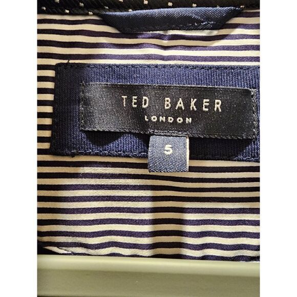 Ted Baker Men's Navy Blue Zip Front Jacket Size 5 - Picture 6 of 10